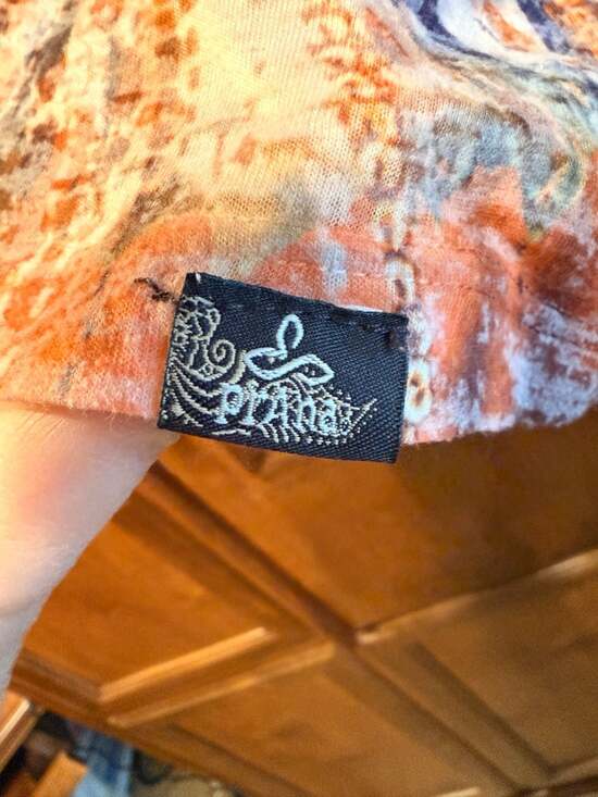 Vintage prAna Y2K Boho Sheer Burnout V-Neck Long Sleeve Top - Picture 4 of 4